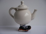 Limited Edition Lustre Pottery X-Legs Walking Ware Teapot (Sold)