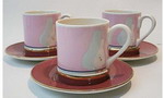 Carlton Ware Lustre Pottery Dovecote cups & saucers - Withdrawn