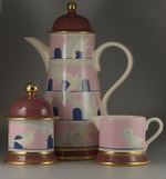 Carlton Ware Lustre Pottery Dovecote Coffee Set - (Sold)