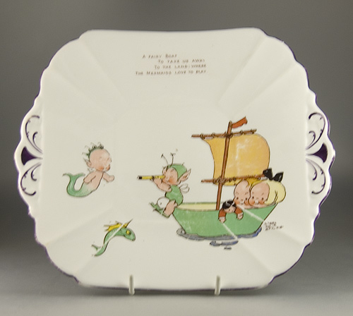 Shelley China Cake / Sandwich Plate - Mabel Lucie Attwell - Sold