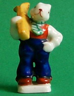 Continental Ceramic Figure of a Bunny carrying Skis