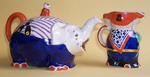 Royal Venton Ware Elephant Tea Pot and Milk Jug - (Sold)