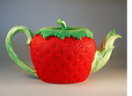 Novelty Teapot formed as a Strawberry