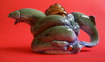 Fish and Shell Teapot by Andy and Tamsin Ceramics