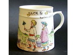 Pre-War Child's Mug with Jack and Jill design by William Hudson