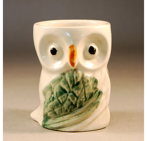 Egg Cup formed as an Owl