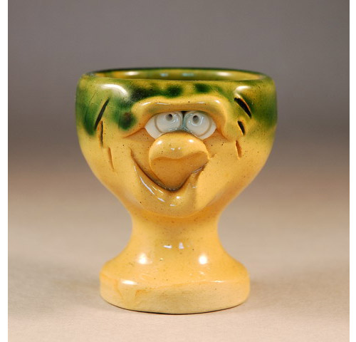 Studio Pedestal Egg Cup with Funny Face