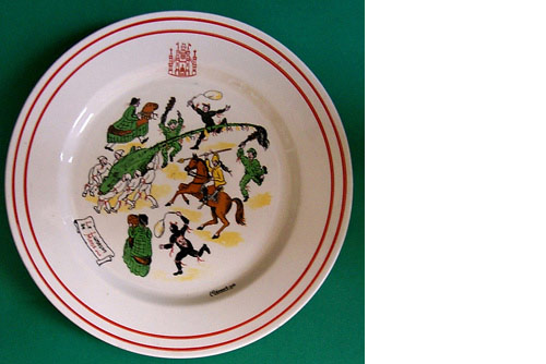 Boch Freres Commemorative Plate - signed H. Leonard