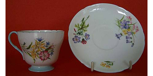 Shelley Cup and Saucer in Wild Flowers pattern (Sold)