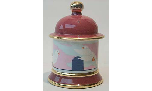 Carlton Ware Lustre Pottery Dovecote sugarbowl + lid - Withdrawn