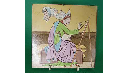 Handpainted Victorian Copeland Tile - (Sold)
