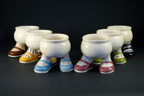 Set of six Carlton Ware Walking Ware Egg Cups - (Sold)