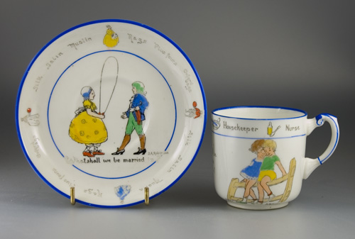 Paragon Future Telling Cup & Saucer by J. A. Robinson - (Sold)