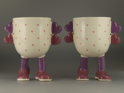 A pair of Carlton Ware Walking Ware Valentine Cups - (Sold)