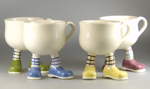 4 Carlton Ware Walking Ware Long Legged Cups - (Sold)