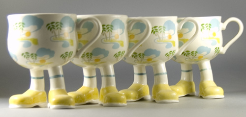 Set of 4 Carlton Ware Walking Ware Caribbean Cups -Sold