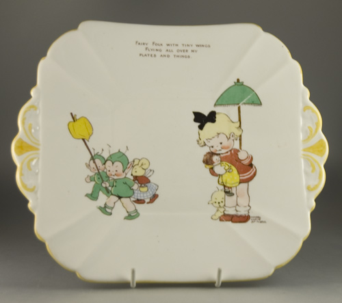 Shelley China Cake / Sandwich Plate - Mabel Lucie Attwell
