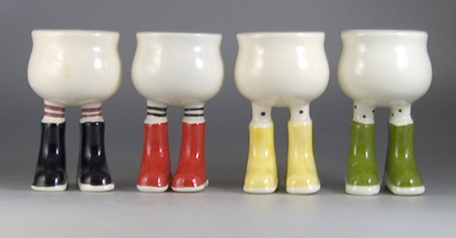 Set Carlton Ware Walking Ware Wellington Boot Eggcups - Sold