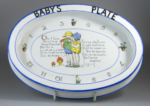 Paragon China Future Telling Babys Plate by J.A. Robinson (Sold)