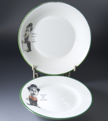 Paragon China Charlie Chaplin Cup, Saucer,Teaplate & Bowl (Sold)