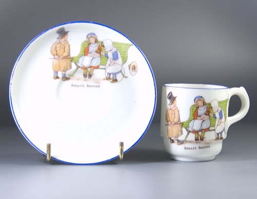 Paragon "Dolly's Doctor" cup and saucer designed by Thomas Poole