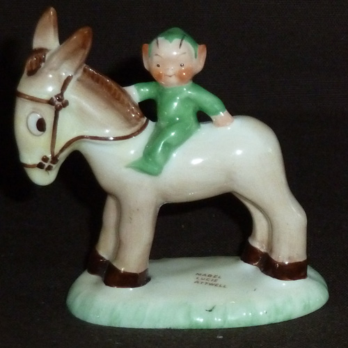 1920s Shelley "Boo Boo" on a donkey by Mabel Lucie Atwell (Sold)