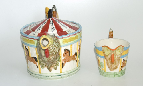 Melba Merry Go Round Novelty Tea Pot & Milk Jug