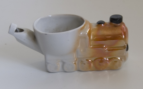 A 1920s Scarce Whistle Egg Cup Modelled as a Steam Train -Sold