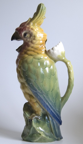 Rare 19th Century St. Clement Faience/Majolica Parrot Jug - Sold