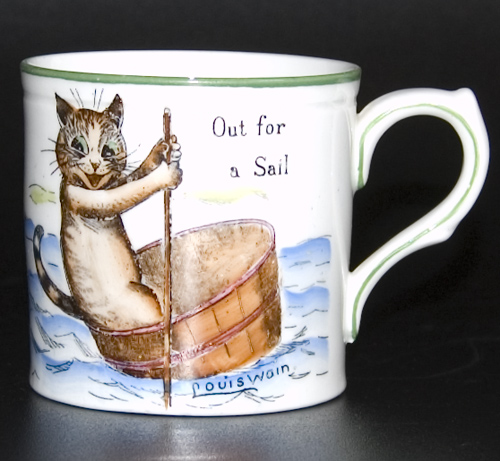 Paragon Tinker Tailor Series Mug by Louis Wain c. 1918 - Sold