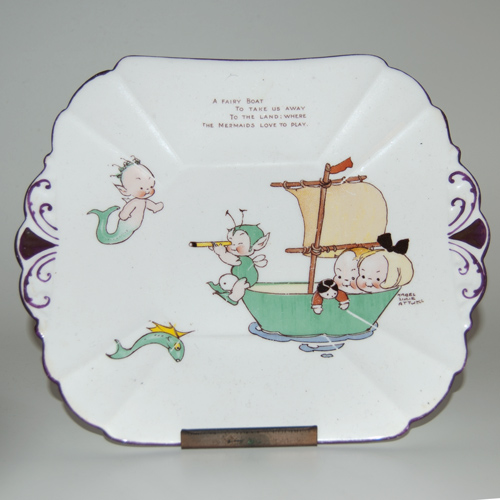 Shelley China Cake / Sandwich Plate - Mabel Lucie Attwell (Sold)