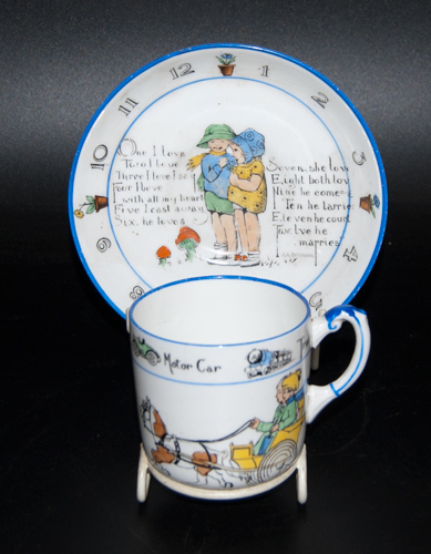 Paragon China Future Telling Cup and Saucer by J.A.Robinson-Sold