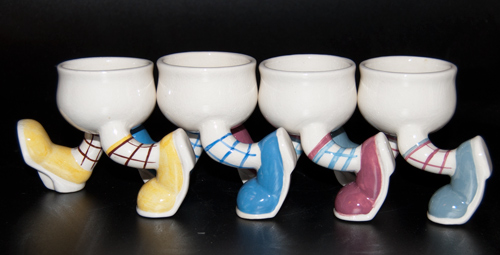 A Set of 4 Carlton Ware Walking Ware Running Egg Cups (Sold)