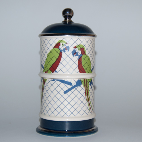 CarltonWare Lustre Pottery Parrot design Double Egg Coddler-Sold