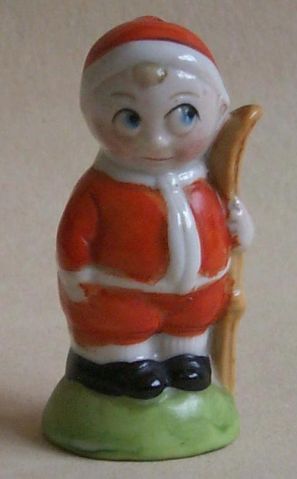 Cute Toddler with Skis - Figural Salt Shaker