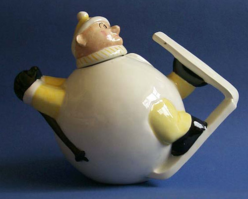 Carlton Ware Tumbling Skier Tea Pot by Roy Simpson - (Sold)