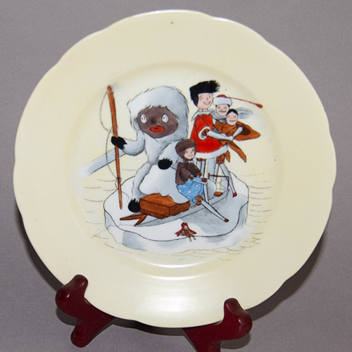 Tea plate illust. from 'The Golliwogg's Polar Adventures' -Sold