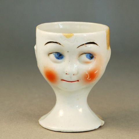 1930s Egg Cup modelled as a Child's Head and Face (Sold)