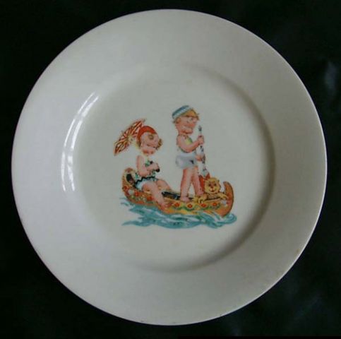 1930s Continental Children's Tea Plate