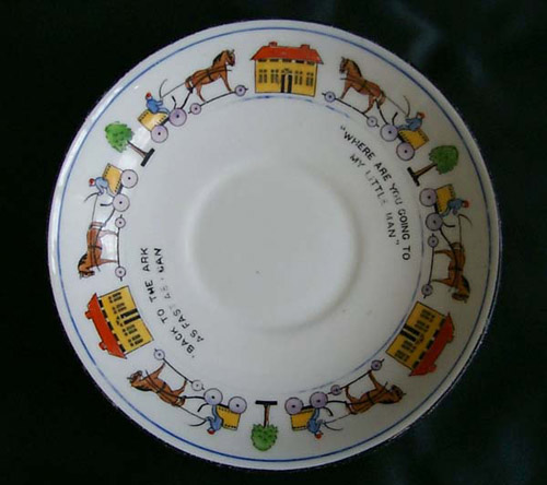 Pre-War Child's Saucer with Noah's Ark design