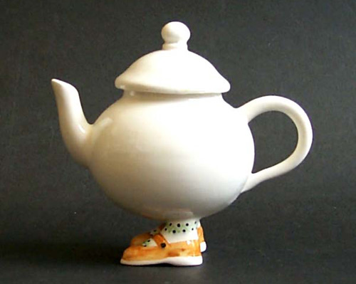 Lustre Pottery Prototype Miniature Walking Ware Teapot - (Sold)