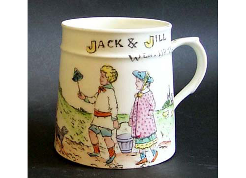 Pre-War Child's Mug with Jack and Jill design by William Hudson